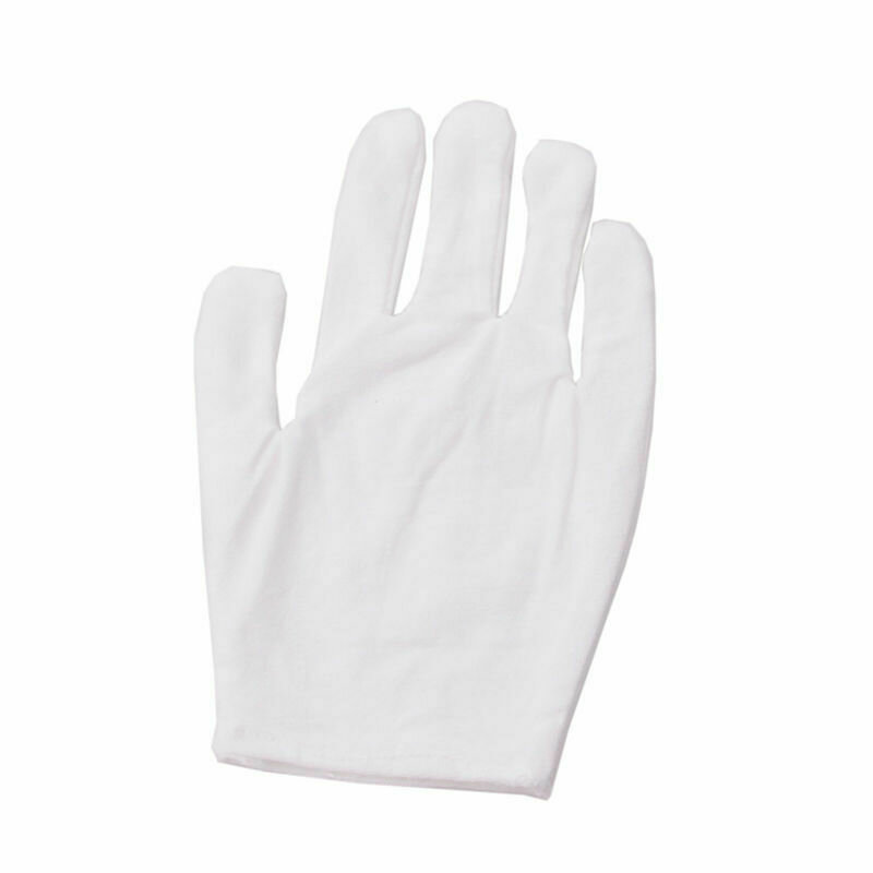 Thin Inspection White Cotton Gloves Ideal For Coins Jewellery Gemstones Watches Antiques