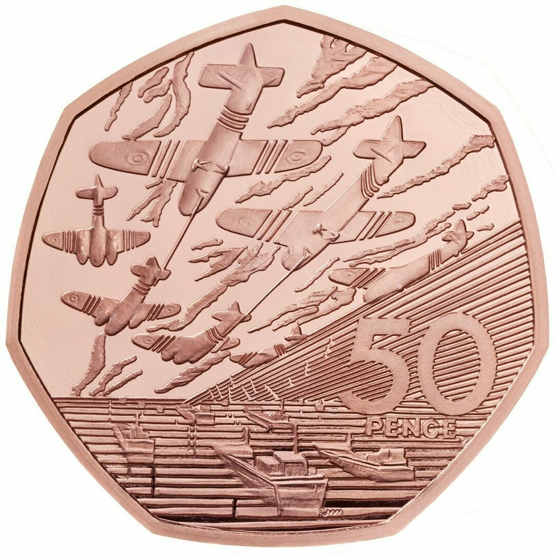 2019 DDay Landings 50p Gold Proof Coin 1994