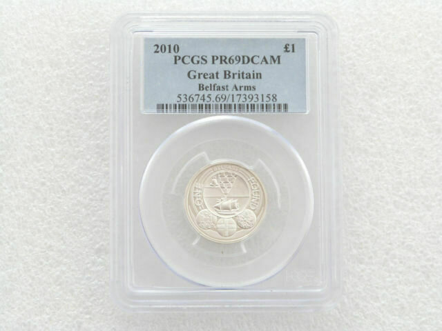 2010 Capital Cities of the UK Belfast £1 Silver Proof Coin PCGS PR69 DCAM