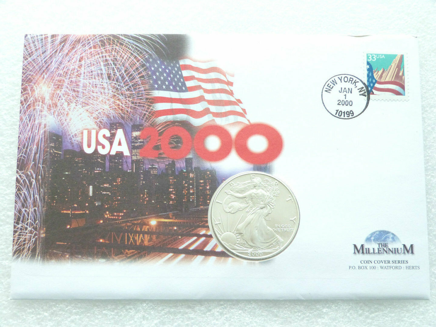2000 American Eagle $1 Silver 1oz Coin First Day Cover