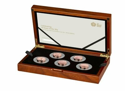 2019 British Military Piedfort 50p Gold Proof 5 Coin Set Box Coa