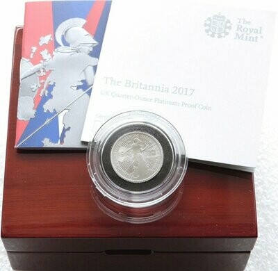 2017 Britannia £25 Platinum Proof 1/4oz Coin Box Coa