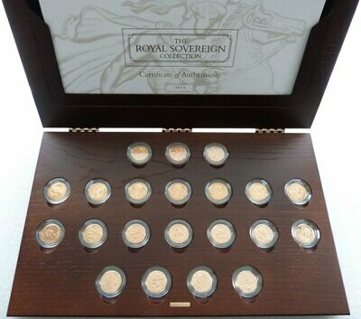 2003 Elizabeth II Royal Sovereign Full Sovereign Gold 21 Coin Set Box Coa
