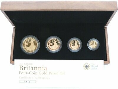 2008 Britannia Gold Proof 4 Coin Set Box Coa