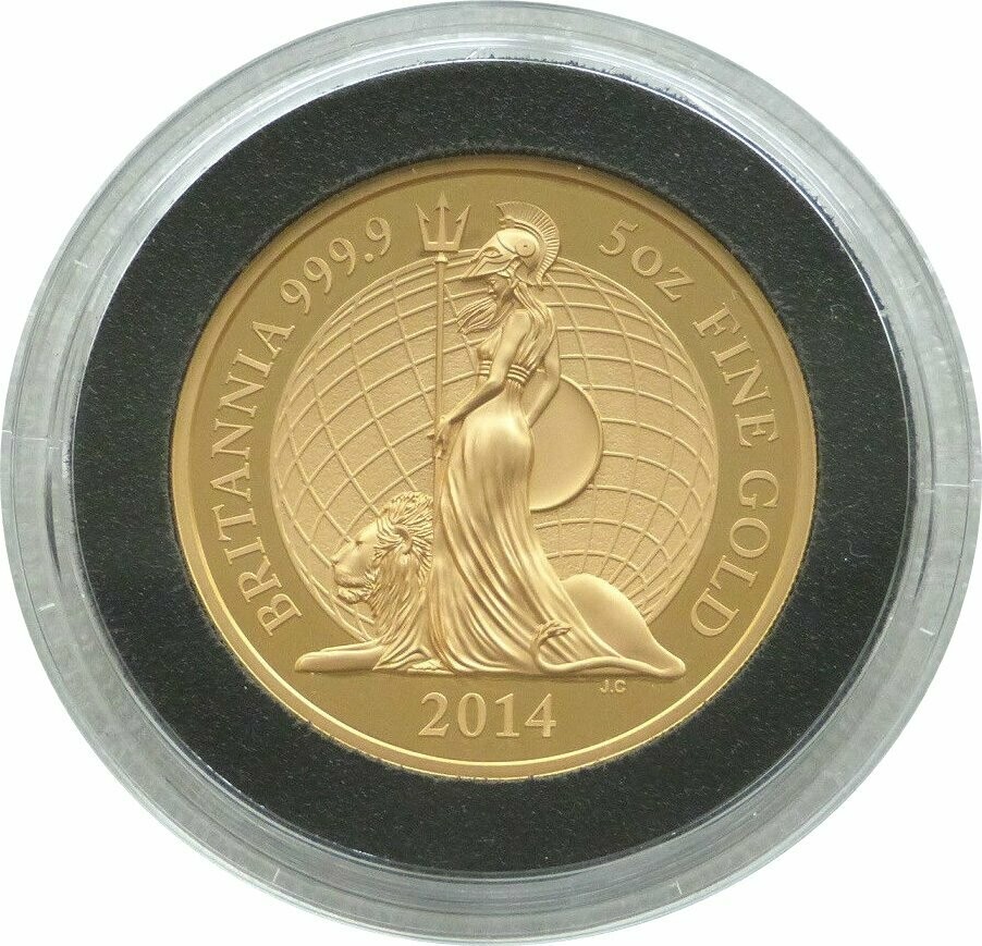2014 Britannia £500 Gold Proof 5oz Coin Box Coa - Mintage 50