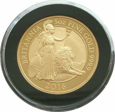 2016 Britannia £500 Gold Proof 5oz Coin Box Coa - Mintage 54