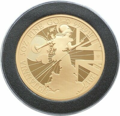 2017 Britannia £500 Gold Proof 5oz Coin Box Coa - Mintage 62