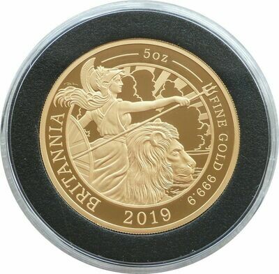 2019 Britannia £500 Gold Proof 5oz Coin Box Coa - Mintage 57