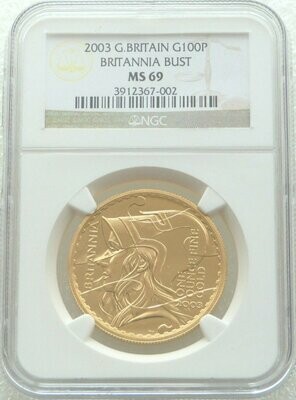 2003 Britannia £100 Gold 1oz Coin NGC MS69