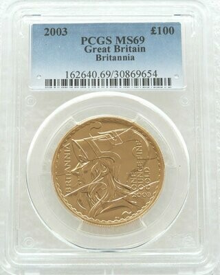 2003 Britannia £100 Gold 1oz Coin PCGS MS69
