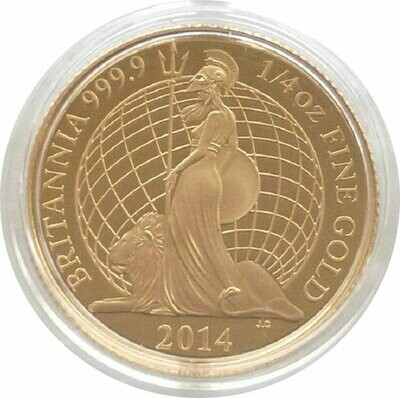 2014 Britannia £25 Gold Proof 1/4oz Coin