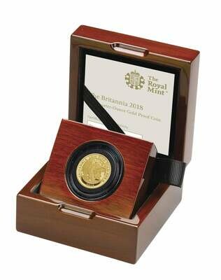 2018 Britannia £25 Gold Proof 1/4oz Coin Box Coa