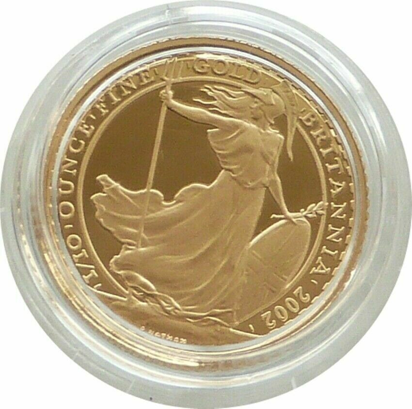 2002 Britannia Mint Error Mule £10 Gold Proof 1/10oz Coin