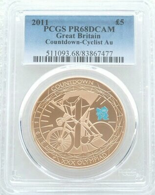 2011 London Olympic Games Countdown £5 Gold Proof Coin PCGS PR68 DCAM