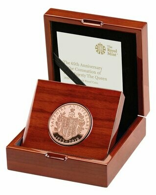 2018 Sapphire Coronation £5 Gold Proof Coin Box Coa