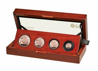 British Sovereign Gold 4 Coin Sets