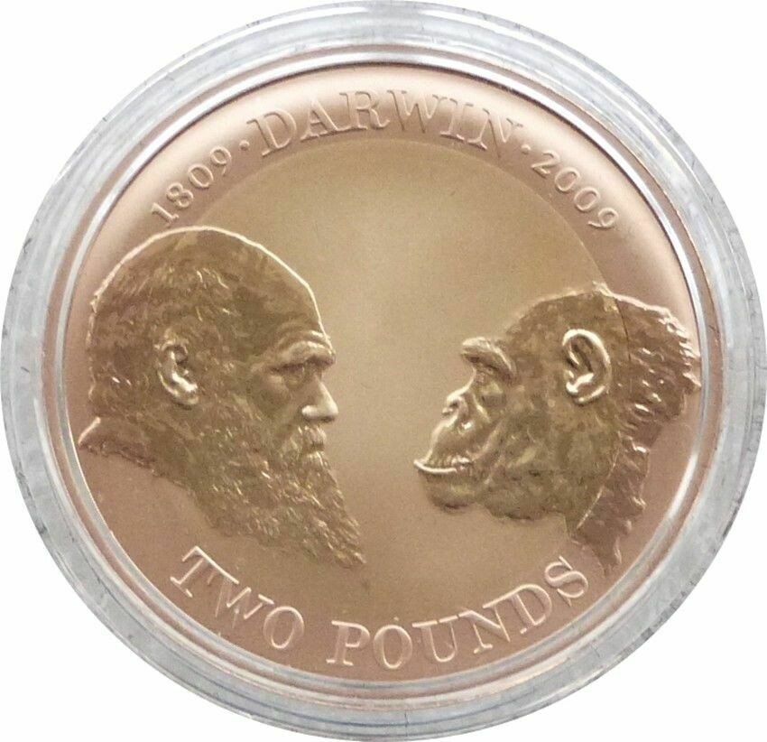 2009 Charles Darwin £2 Gold Proof Coin Box Coa