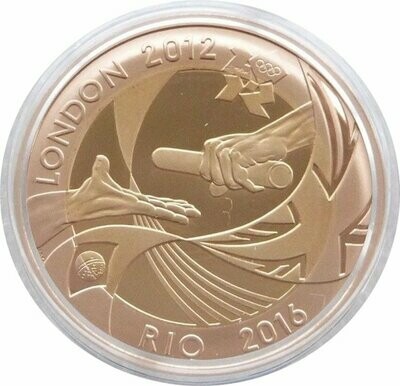 2012 London Olympic Games Handover to Rio £2 Gold Proof Coin Box Coa