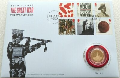 2015 First World War Royal Navy £2 Gold Proof Coin First Day Cover