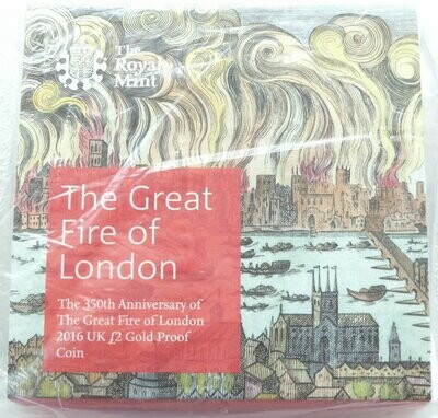 2016 Great Fire of London £2 Gold Proof Coin Box Coa Sealed - Mintage 259