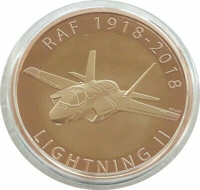 2018 Royal Air Force RAF F-35 Lightning II £2 Gold Proof Coin Box Coa