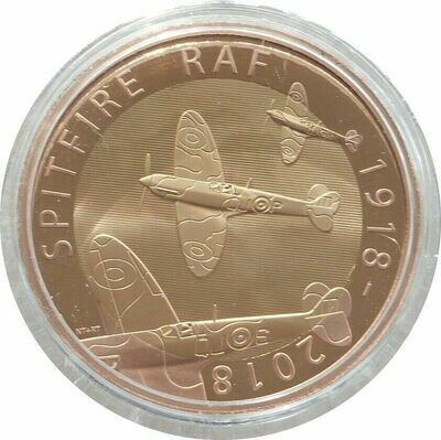 2018 Royal Air Force RAF Spitfire £2 Gold Proof Coin Box Coa