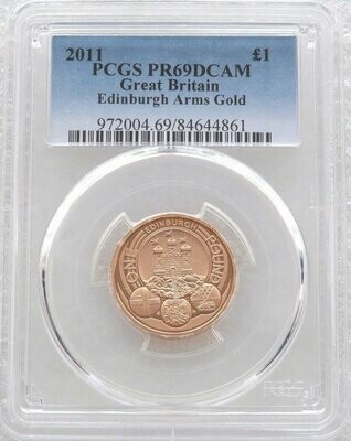 2011 Capital Cities of the UK Edinburgh £1 Gold Proof Coin PCGS PR69 DCAM