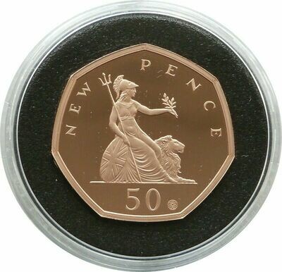 2019 Britannia New Pence Privy 50p Gold Proof Coin Box Coa