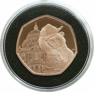 2019 Paddington at St Pauls Cathedral 50p Gold Proof Coin Box Coa