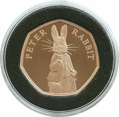 2019 Peter Rabbit 50p Gold Proof Coin Box Coa