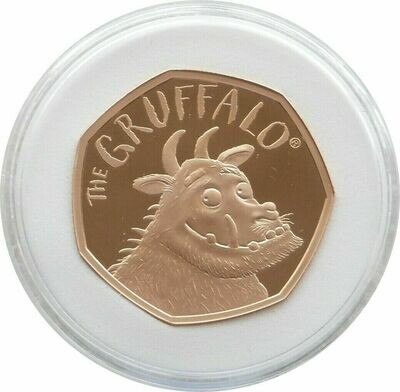 2019 The Gruffalo 20th Anniversary 50p Gold Proof Coin Box Coa