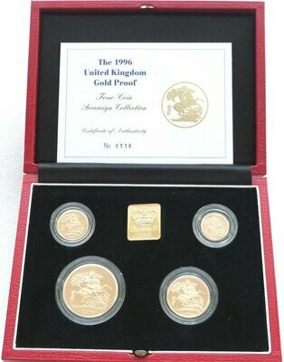1996 Sovereign Gold Proof 4 Coin Set Box Coa