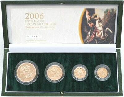 2006 Sovereign Gold Proof 4 Coin Set Box Coa