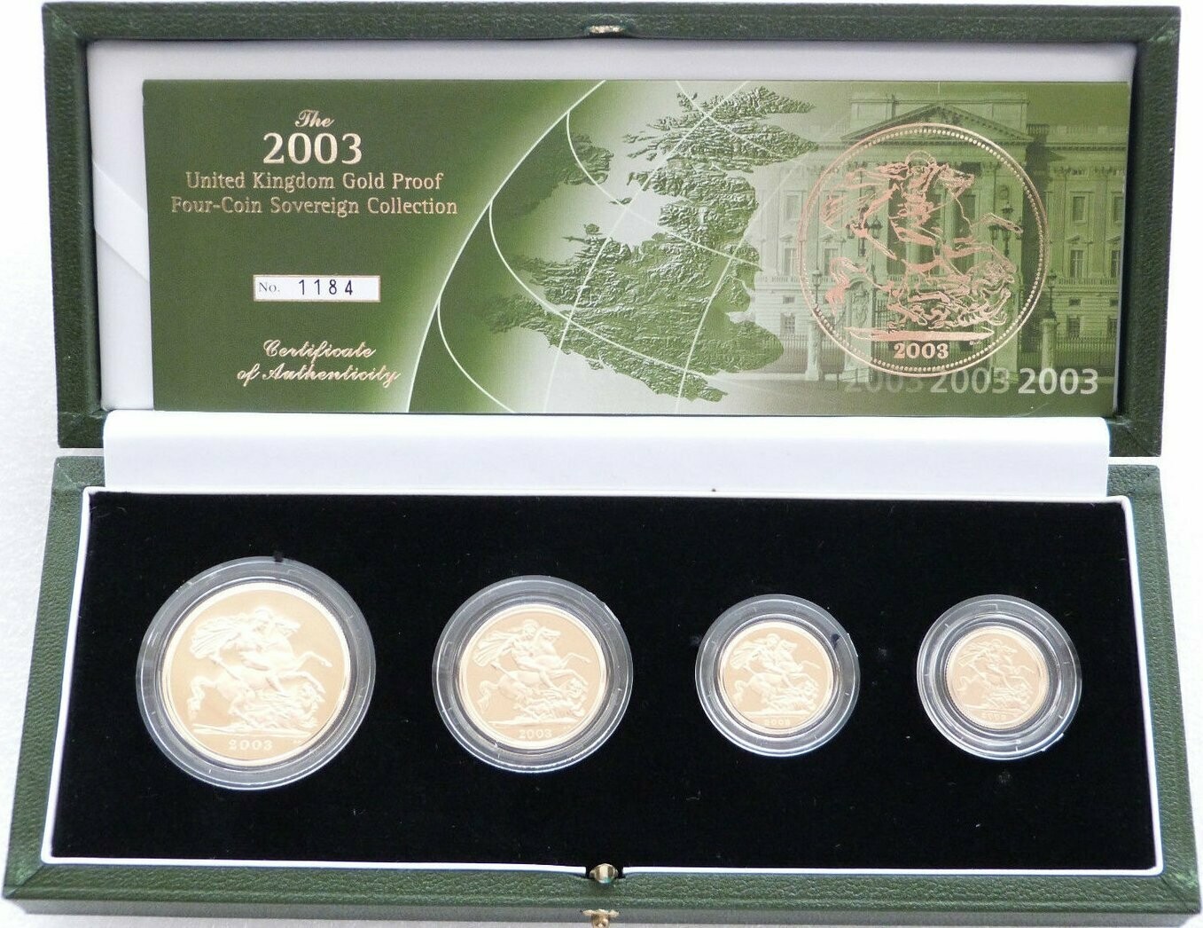 2003 Sovereign Gold Proof 4 Coin Set Box Coa