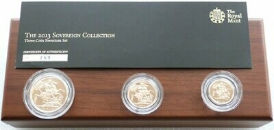 2013 Premium Sovereign Gold Proof 3 Coin Set Box Coa