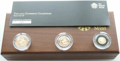 2013 Sovereign Gold Proof 3 Coin Set Box Coa