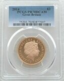 2014 St George and the Dragon £2 Double Sovereign Gold Proof Coin PCGS PR70 DCAM