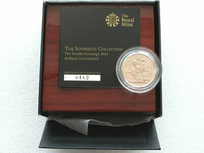 2014 Prince George Royal First Birthday £2 Double Sovereign Gold Coin Box Coa