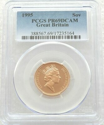 1995 St George and the Dragon Full Sovereign Gold Proof Coin PCGS PR69 DCAM