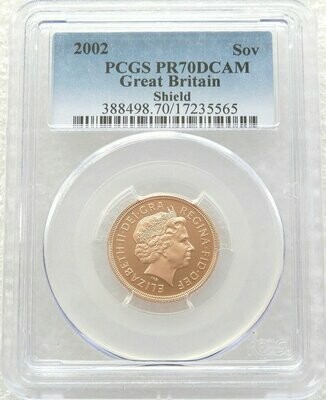 2002 Golden Jubilee Full Sovereign Gold Proof Coin PCGS PR70 DCAM