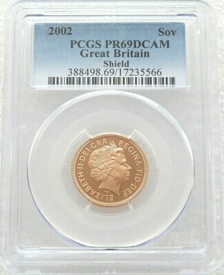2002 Golden Jubilee Full Sovereign Gold Proof Coin PCGS PR69 DCAM