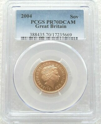 2004 St George and the Dragon Full Sovereign Gold Proof Coin PCGS PR70 DCAM