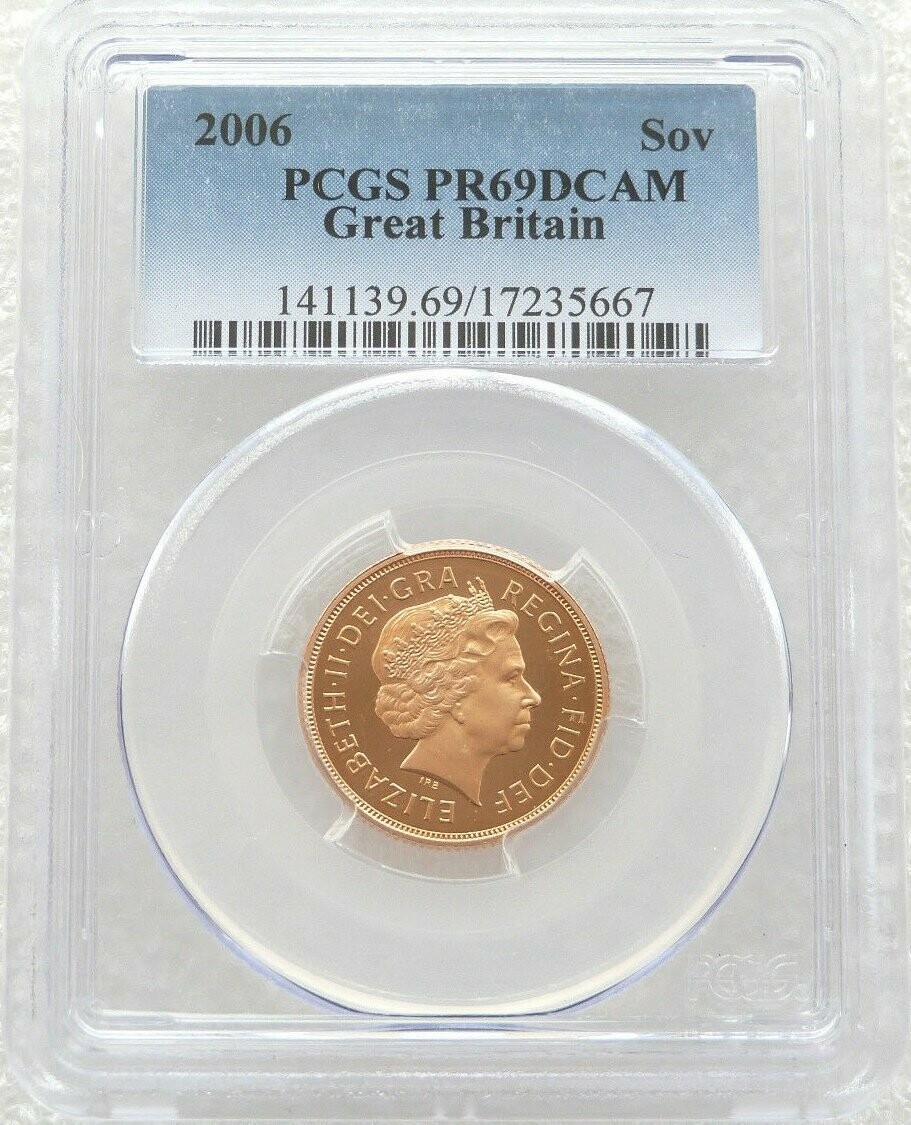 2006 St George and the Dragon Full Sovereign Gold Proof Coin PCGS PR69 DCAM