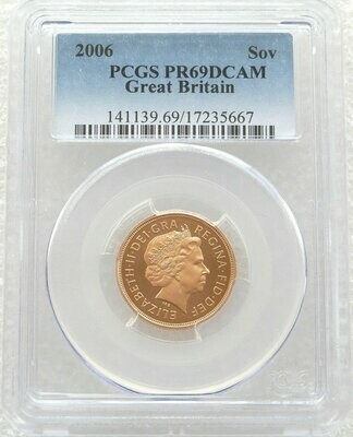 2006 St George and the Dragon Full Sovereign Gold Proof Coin PCGS PR69 DCAM