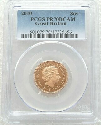 2010 St George and the Dragon Full Sovereign Gold Proof Coin PCGS PR70 DCAM