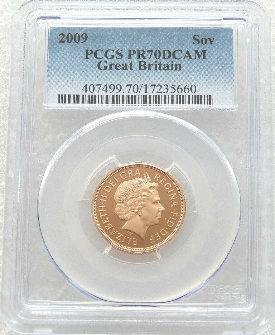 2009 St George and the Dragon Full Sovereign Gold Proof Coin PCGS PR70 DCAM