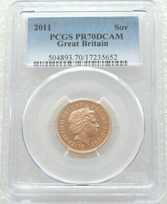 2011 St George and the Dragon Full Sovereign Gold Proof Coin PCGS PR70 DCAM