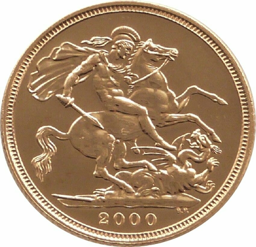 2000 St George and the Dragon Full Sovereign Gold Coin