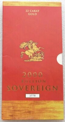 2000 St George and the Dragon Full Sovereign Gold Coin Folder
