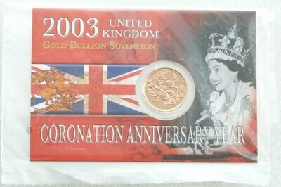 2003 St George and the Dragon Full Sovereign Gold Coin Mint Card